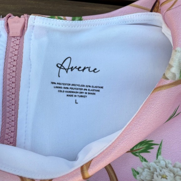 Aerie Melina Tiger Blossom One-Piece Swimsuit Pink New with Tags UV Protection L - Picture 11 of 13